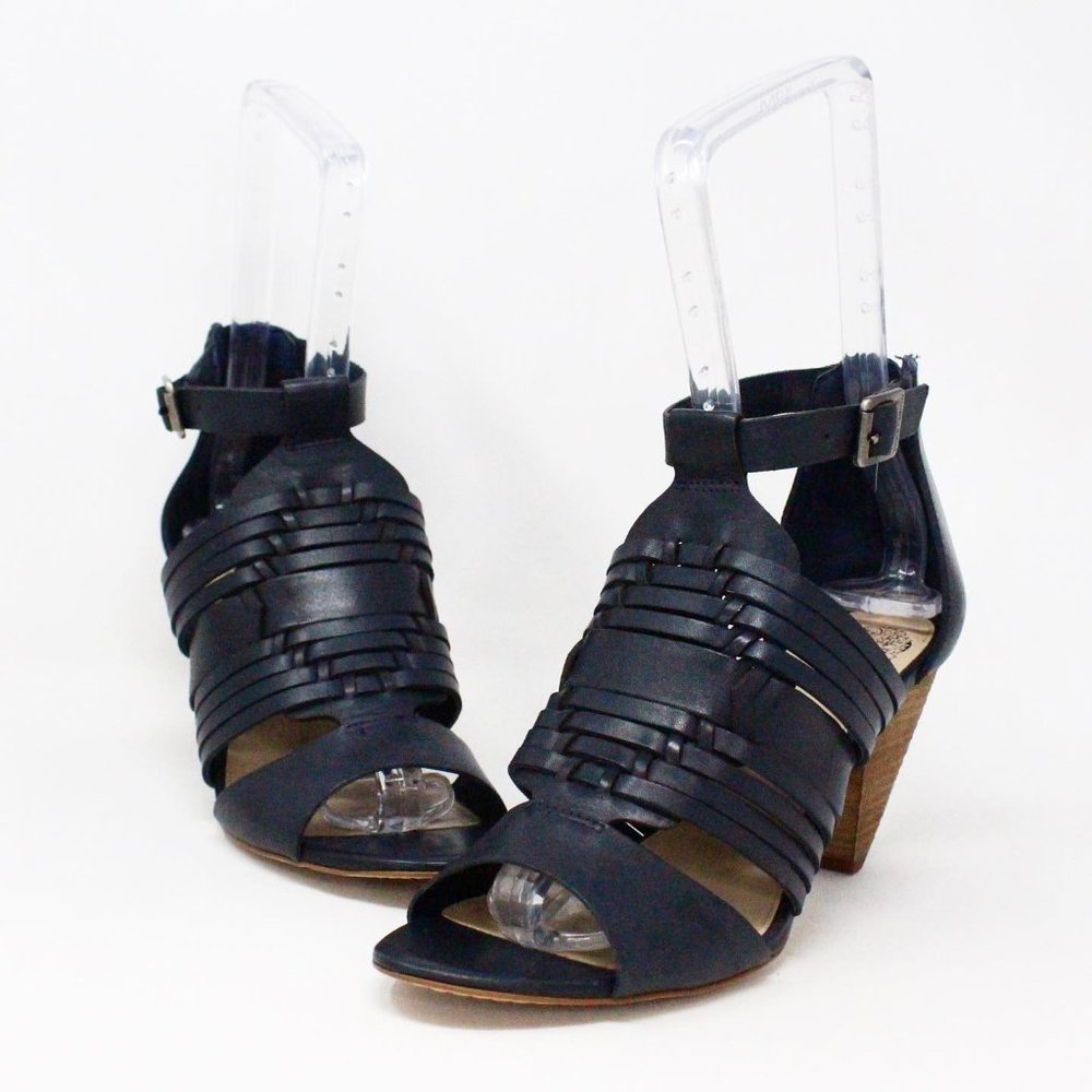 VINCE CAMUTO #35481 Navy Blue Gladiator Heel Sandals (US 8 EU 38)
